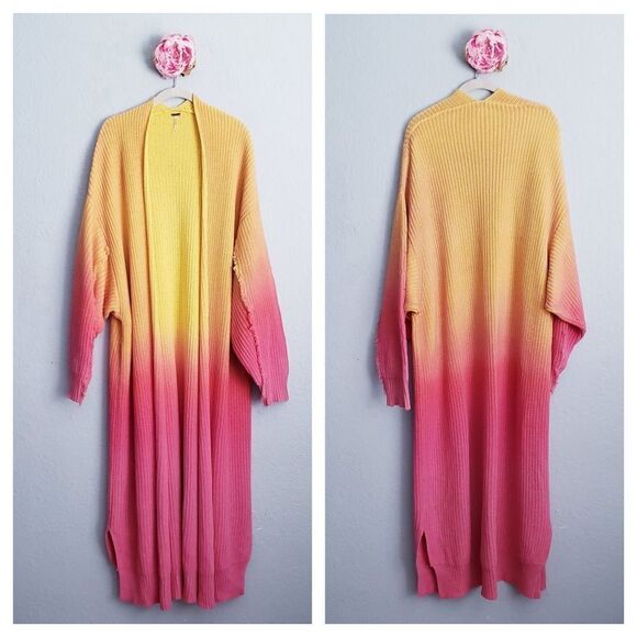 Rare Free People Come Together Ombre Duster Cardigan - Picture 1 of 11